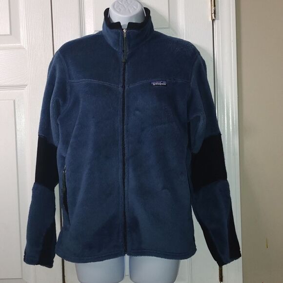 Patagonia Jackets & Blazers - Patagonia Polattec   blue fleece zipper front jacket  Sz S
